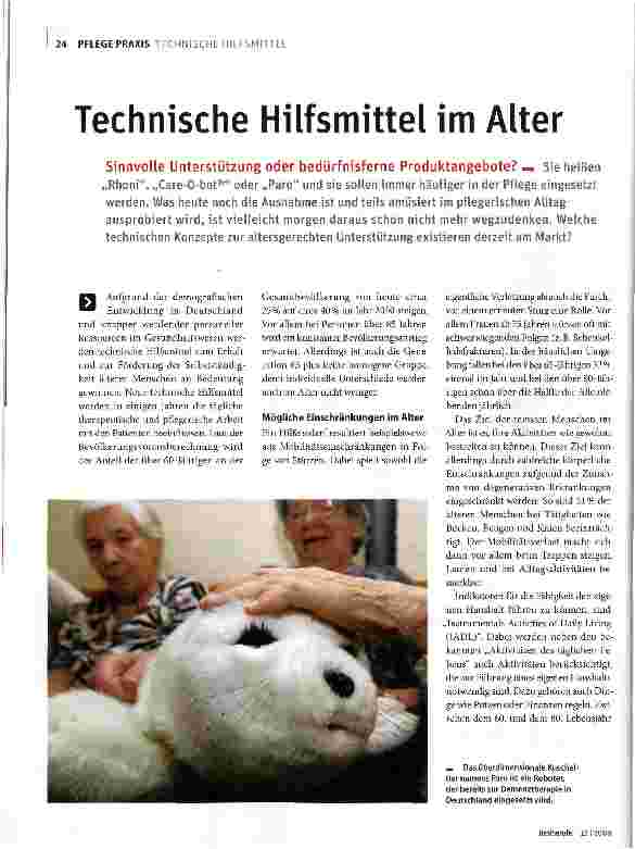 Vorschauseite 1: Technische Hilfsmittel im Alter