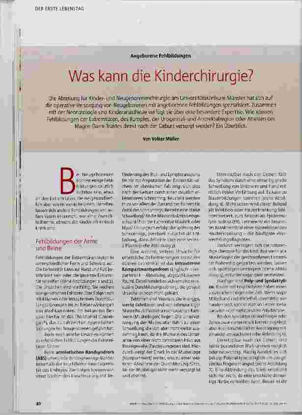 Vorschauseite 1: Was kann die Kinderchirurgie?