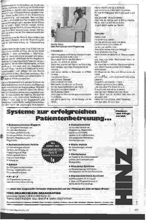 Vorschauseite 2: In Praxis getrennt - in Theorie vereint 2. Preis für die Schülergruppe Kreiskrankenhaus Kandel
