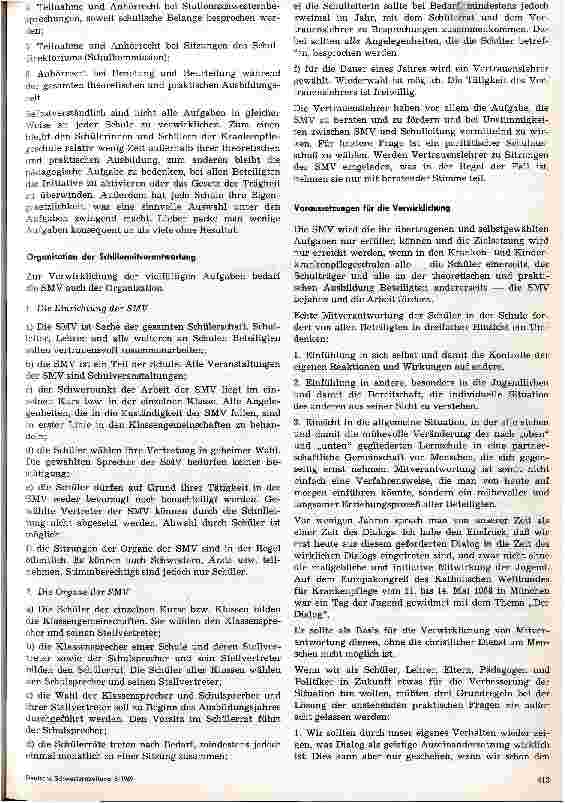 Vorschauseite 5: Mitverantwortung in der Krankenpflegeschule