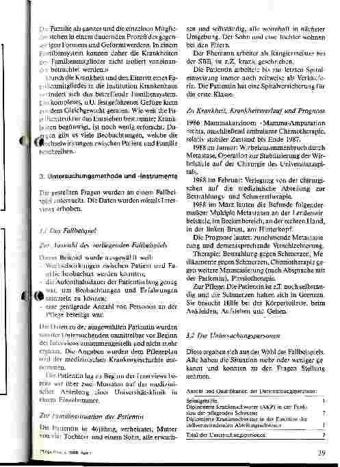Vorschauseite 2: Der Patient als Mitglied einer Familie Wie nehmen die Pflegenden diesen Aspekt wahr und wie gehen Sie damit um