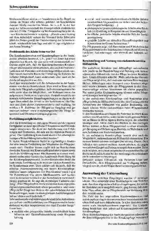 Vorschauseite 2: Arbeitszufriedenheit von Krankenschwestern/-pflegern in Sozialstationen - Ergebnisse einer Fragebogenaktion