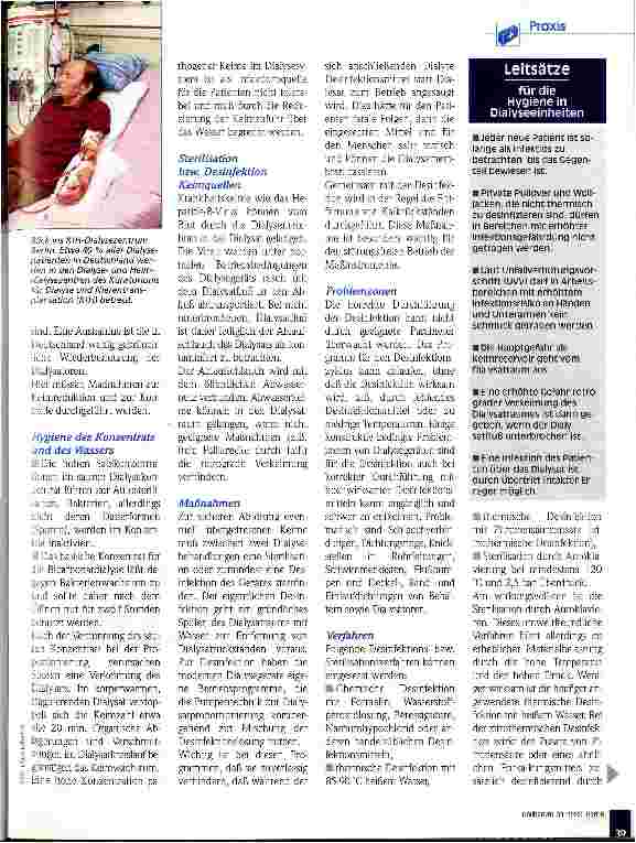 Vorschauseite 2: Hygienemaßnahmen in Dialyseeinheiten