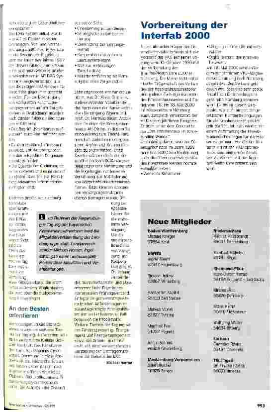 Vorschauseite 2: Sorge um Patientenversorgung Bundesminister a. D. Horst Seehofer beim bayerischen VKD-Landesverband