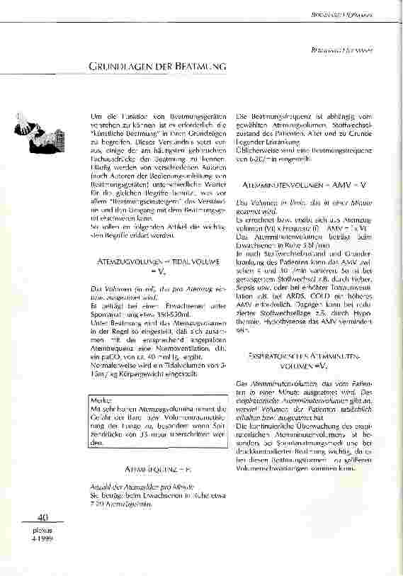 Vorschauseite 1: Grundlagen der Beatmung