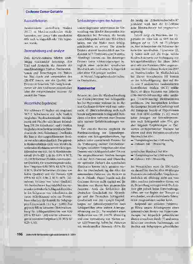 Vorschauseite 2: Blutdrucksenkende Behandlung zur Prävention von Schlaganfallrezidiven, schwerwiegenden vaskulären Ereignissen und Demenz bei Patienten mit Schlaganfall oder transitorischer ischäm…