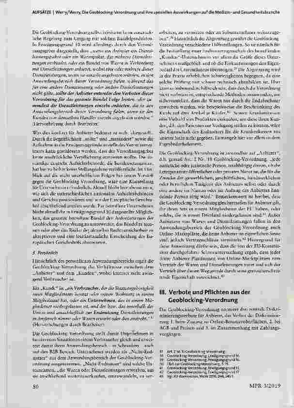 Vorschauseite 4: Die Ceoblocking-Verordnung und ihre speziellen Auswirkungen auf die Medizinund Gesundheitsbranche