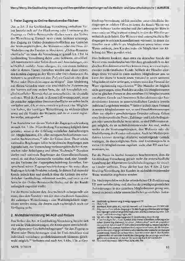 Vorschauseite 5: Die Ceoblocking-Verordnung und ihre speziellen Auswirkungen auf die Medizinund Gesundheitsbranche