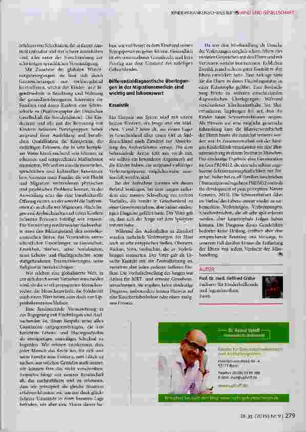 Vorschauseite 3: Migrationsmedizin ein Erfahrungsbericht und einige Anmerkungen