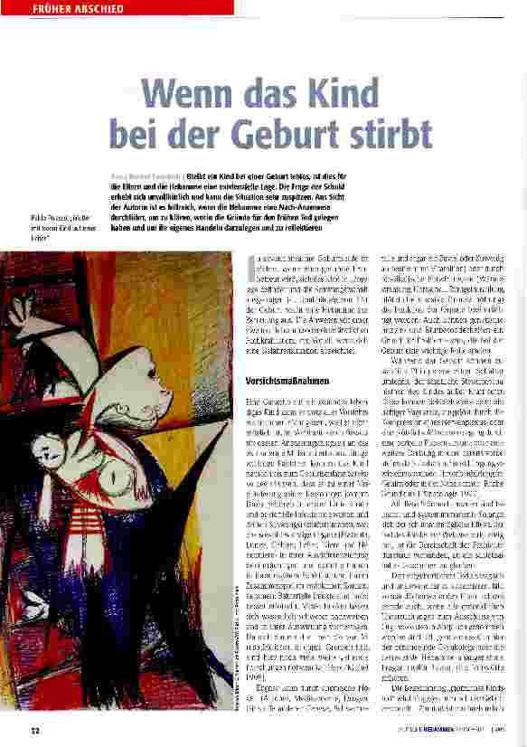 Vorschauseite 1: FRÜHER ABSCHIEDWenn das Kind bei der Geburt stirbt