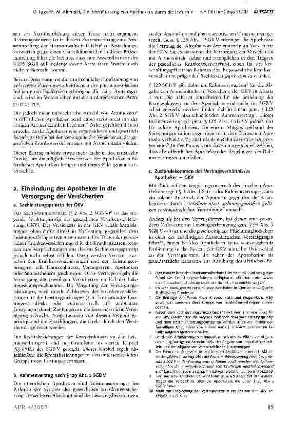 Vorschauseite 2: Die Beeinflussung von Apothekern durch die Industrie - ein Fall für § 299 StGB?