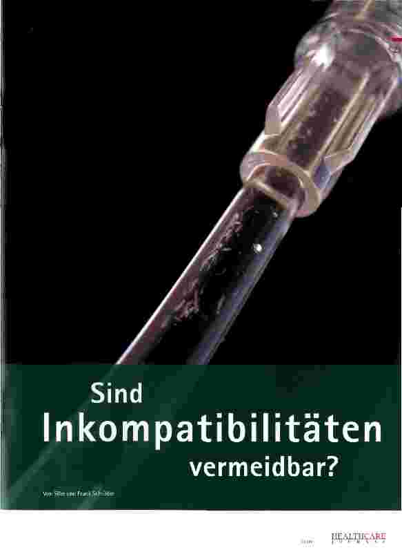 Vorschauseite 1: Inkompatibilitäten vermeidbar?