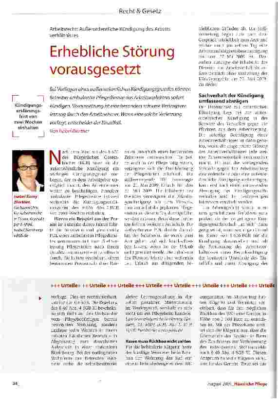 Vorschauseite 1: Erhebliche Störung vorausgesetzt
