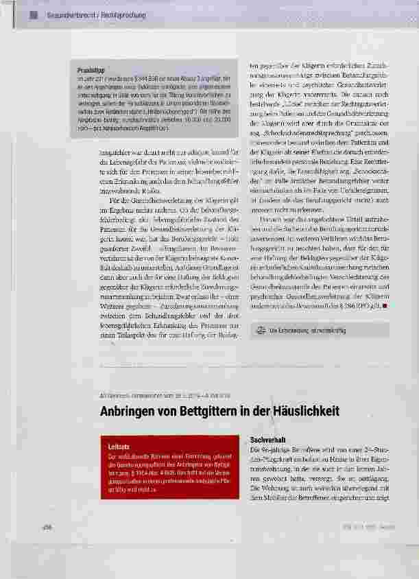 Vorschauseite 1: Anbringen von Bettgittern in der Häuslichkeit