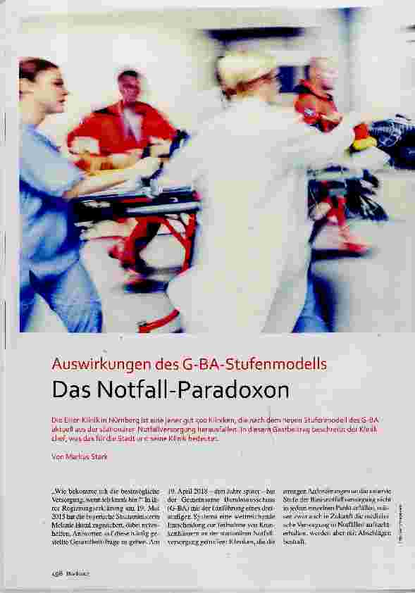 Vorschauseite 1: Das Notfall-Paradoxon