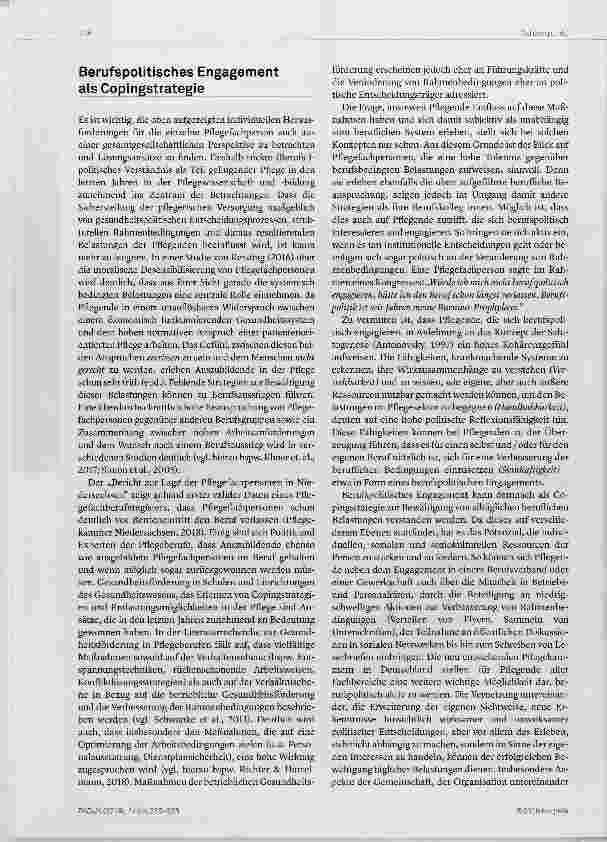 Vorschauseite 2: Berufspolitik als Burnout- Prophylaxe Berufspolitisches Engagement als Copingstrategie