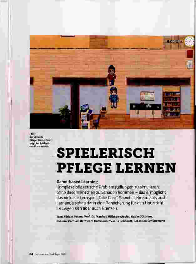 Vorschauseite 1: SPIELERISCH PFLEGE LERNEN