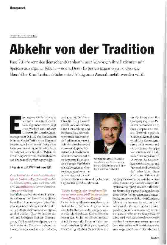 Vorschauseite 1: Abkehr von der Tradition