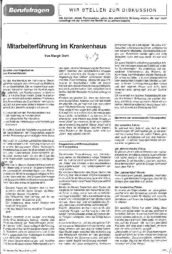 Vorschauseite 1: Mitarbeiterführung im Krankenhaus