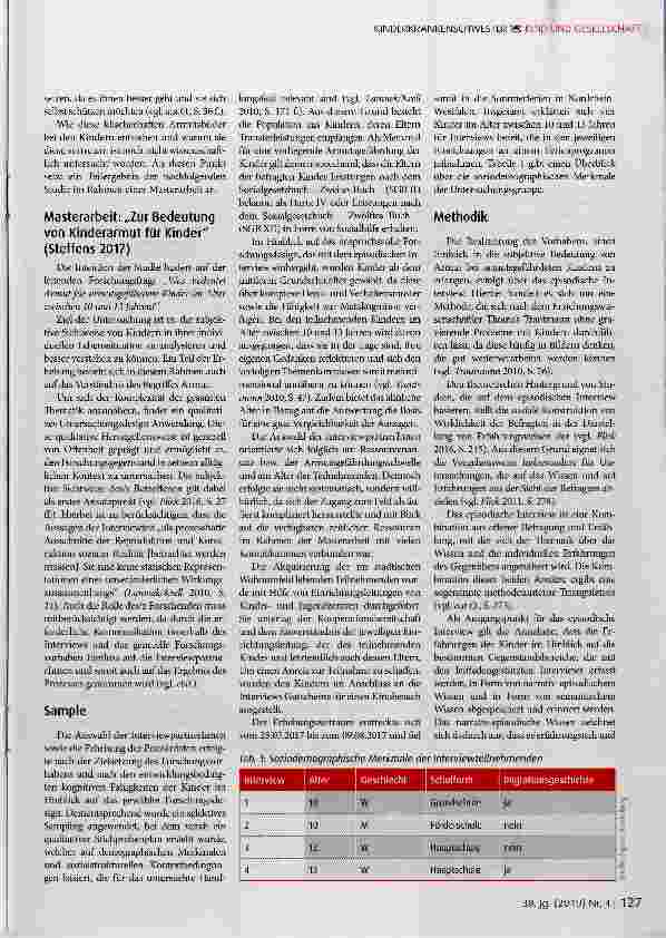 Vorschauseite 2: Armut aus Kindersicht