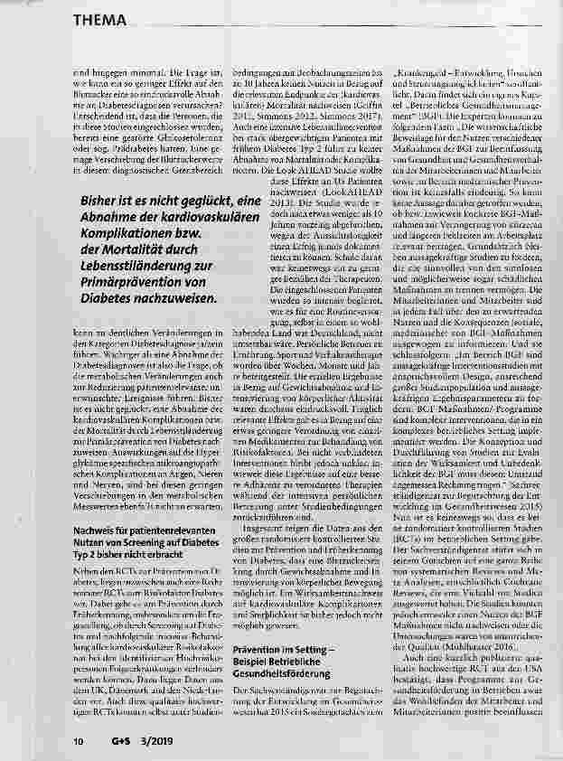 Vorschauseite 4: Nationale Diabetesstrategie Chancen und Grenzen nationaler Kampagnen