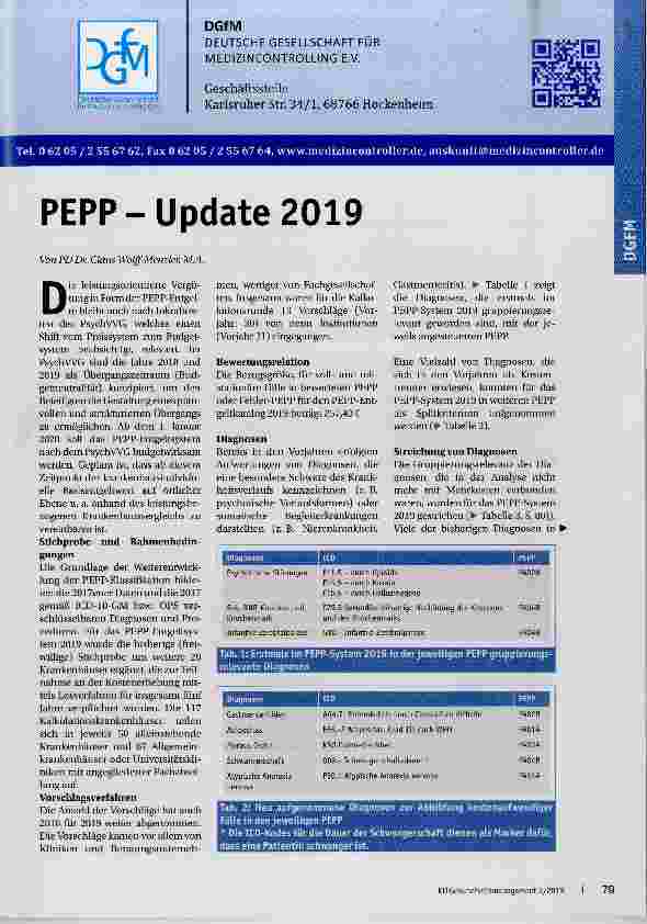 Vorschauseite 1: PEPP Update 2019