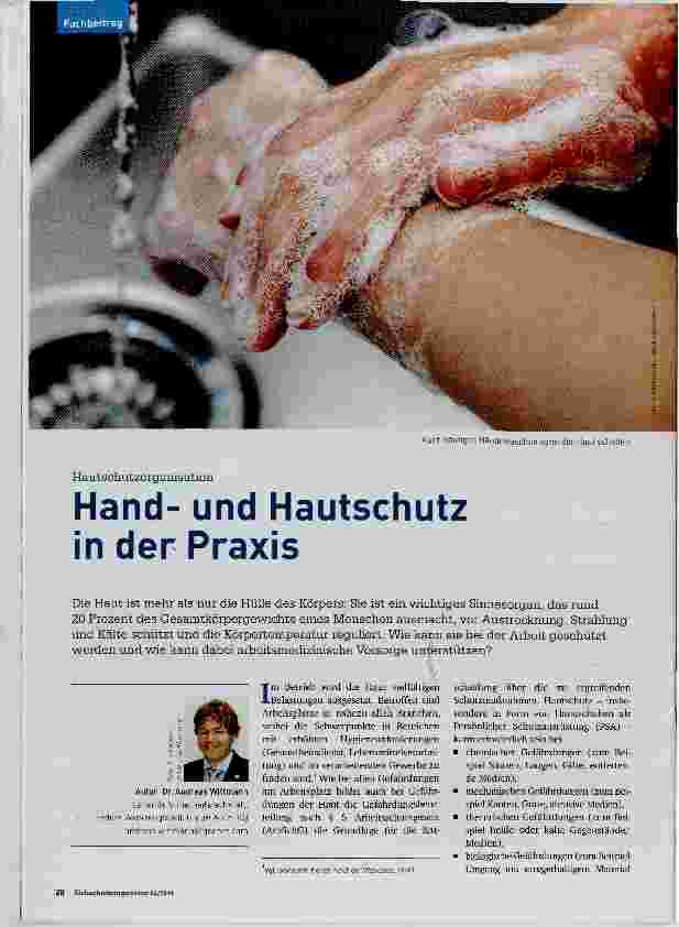 Vorschauseite 1: Handund Hautschutz in der Praxis