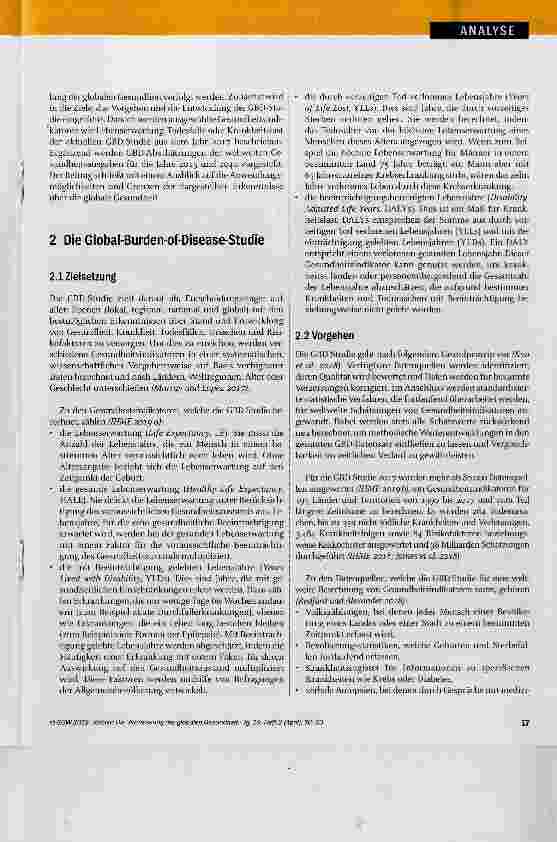 Vorschauseite 2: Die Vermessung der globalen Gesundheit