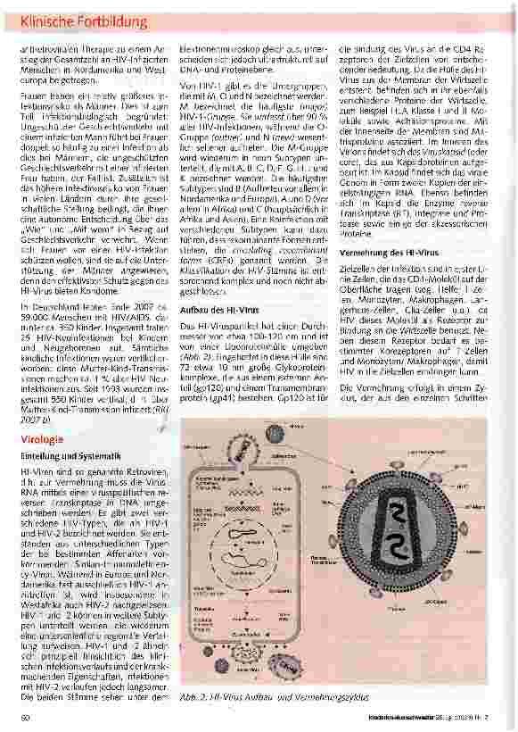Vorschauseite 2: Die Infektion mit Humanem Immunodefizienz Virus (HIV)im Kindesalter