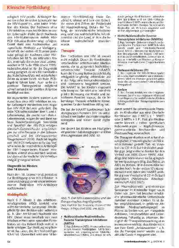 Vorschauseite 6: Die Infektion mit Humanem Immunodefizienz Virus (HIV)im Kindesalter