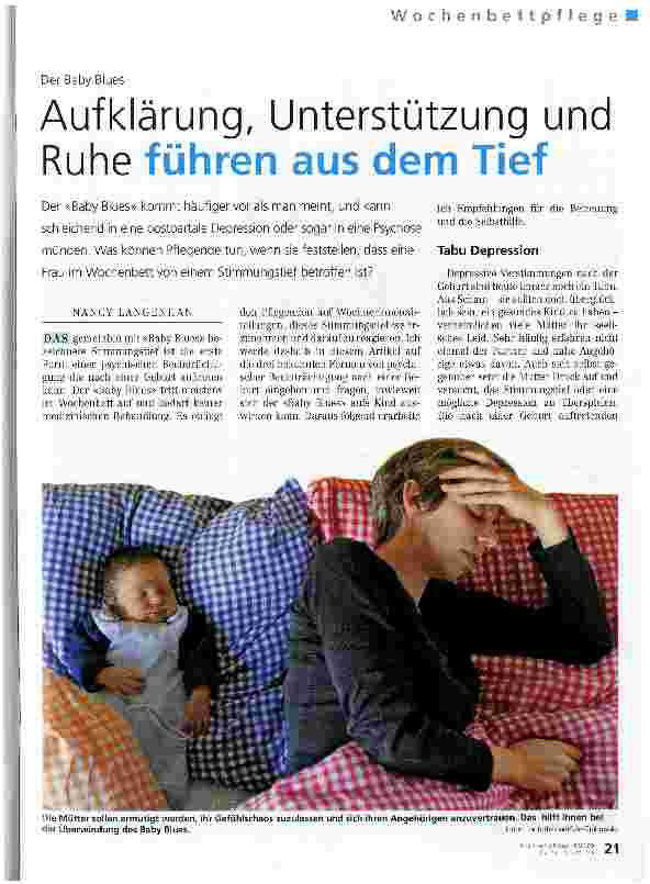 Vorschauseite 1: Aufklärung, Unterstützung und Ruhe führen aus dem Tief