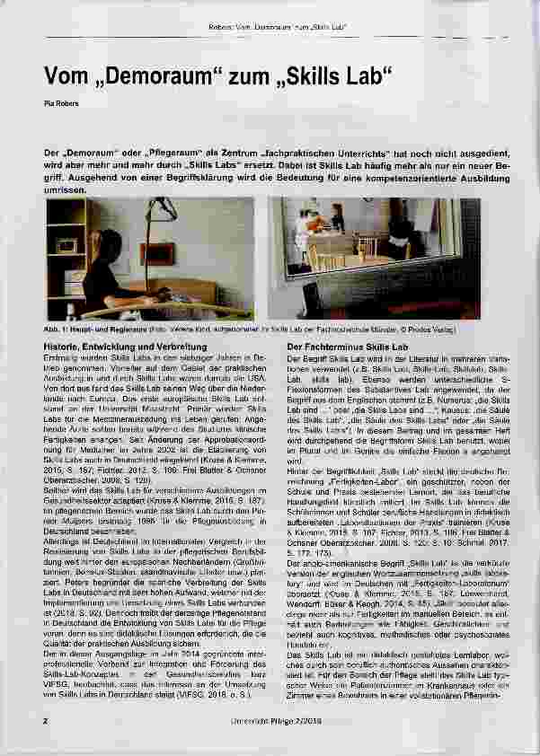 Vorschauseite 1: Vom „Demoraum“ zum „Skills Lab“