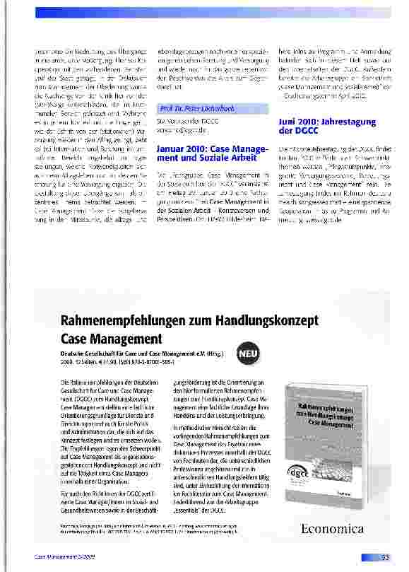 Vorschauseite 2: Deutsche Gesellschaft für Case und Care Management