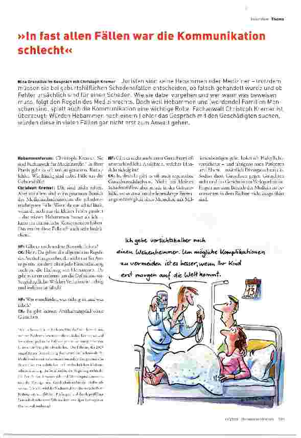 Vorschauseite 1: »In fast allen Fällen war die Kommunikation schlecht«