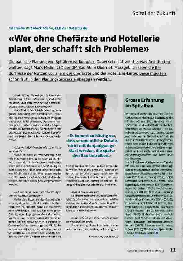 Vorschauseite 1: Wer ohne Chefärzte und Hotellerie plant, der schafft sich Probleme