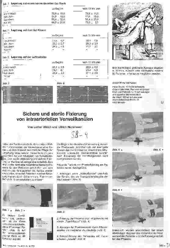 Vorschauseite 1: Sichere und sterile Fixierung von intraarteriellen Verweilkanülen