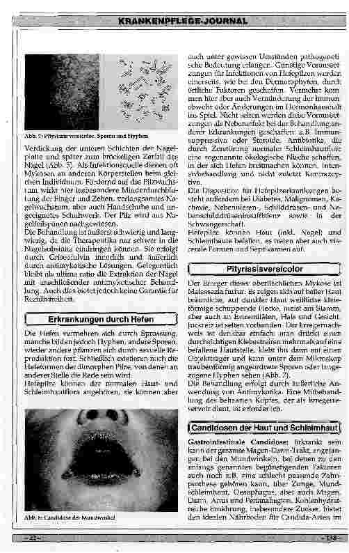 Vorschauseite 5: Ursachen, Klinik und Therapie von Mykosen