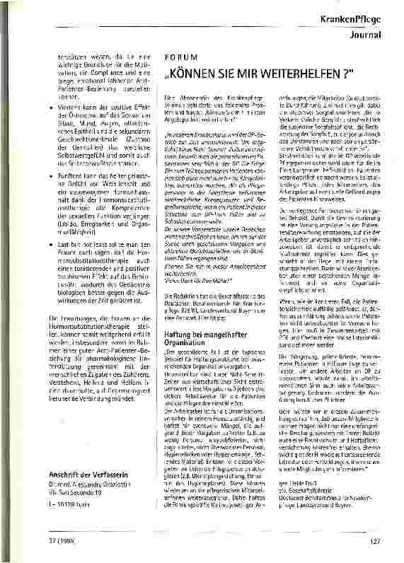 Vorschauseite 2: Erwartungen an die Hormonsubstitution