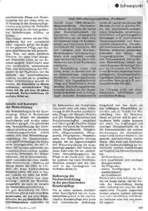 Vorschauseite 2: Die Bedeutung der Fachweiterbildung in der Krankenpflege