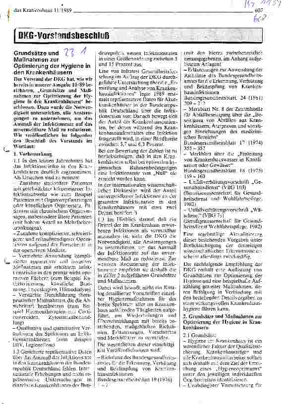 Vorschauseite 1: Grundsätze und Maßnahmen zur Optimierung der Hygiene in den Krankenhäusern