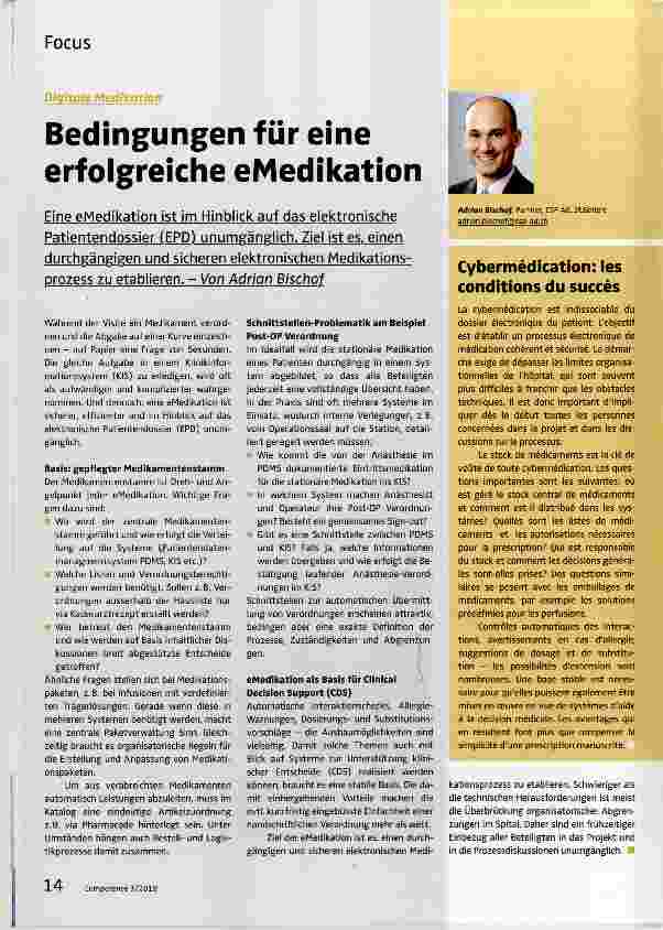 Vorschauseite 1: Bedingungen für eine erfolgreiche eMedikation