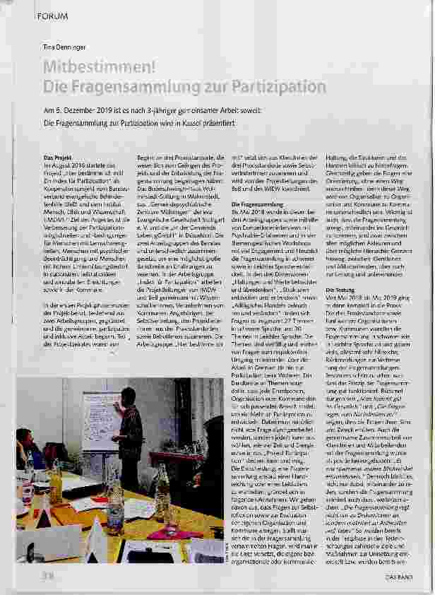 Vorschauseite 1: Mitbestimmen! Die Fragensammlung zur Partizipation
