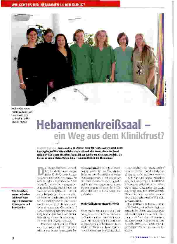 Vorschauseite 1: Hebammenkreißsaal - ein Weg aus dem Klinikfrust?