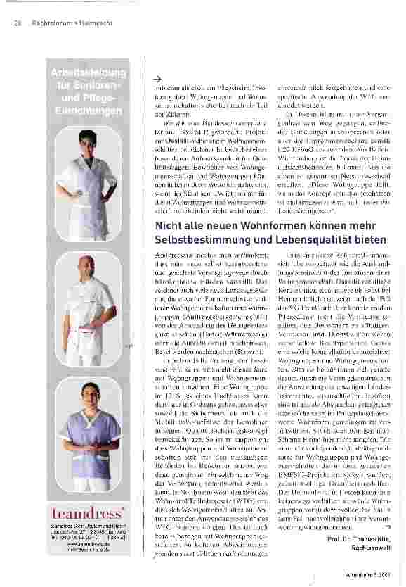 Vorschauseite 2: Das Urteil Verwaltungsgericht Frankfurt: Schließung einer Senioren Wohngemeinschaft durch Heimaufsicht war rechtens