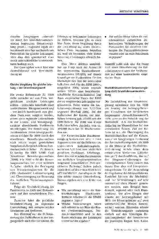 Vorschauseite 2: Quo vadis Honorarreform?Antworten und neue Fragen