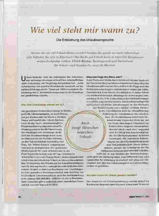 Vorschauseite 1: Wie viel steht mir wann zu?