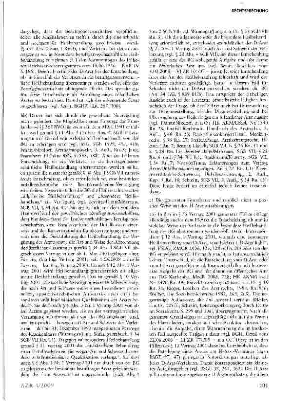 Vorschauseite 3: Heilbehandlungsarzt der Berufsgenossenschaften