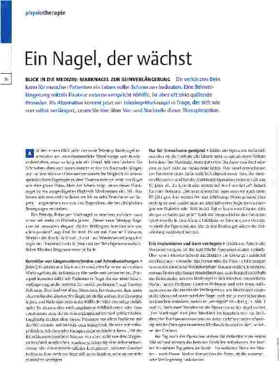 Vorschauseite 1: Ein Nagel, der wächst
