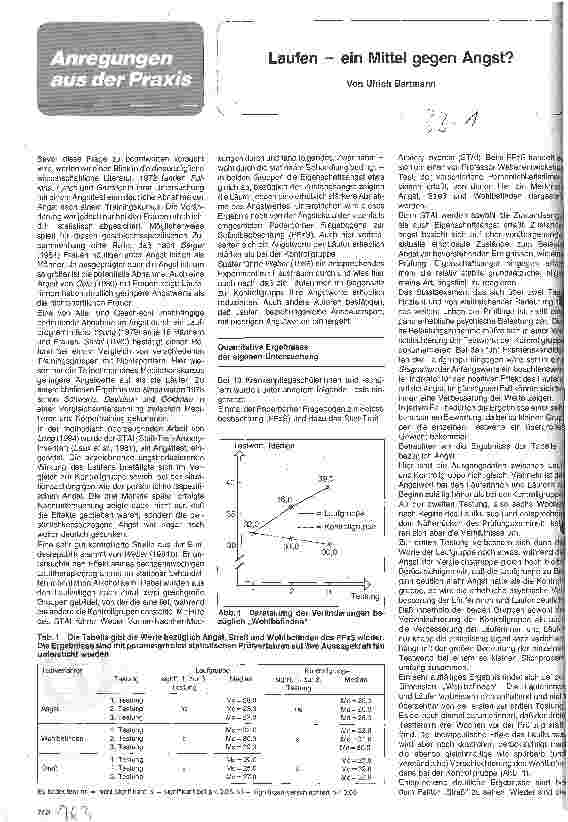 Vorschauseite 1: Laufen - ein Mittel gegen Angst?