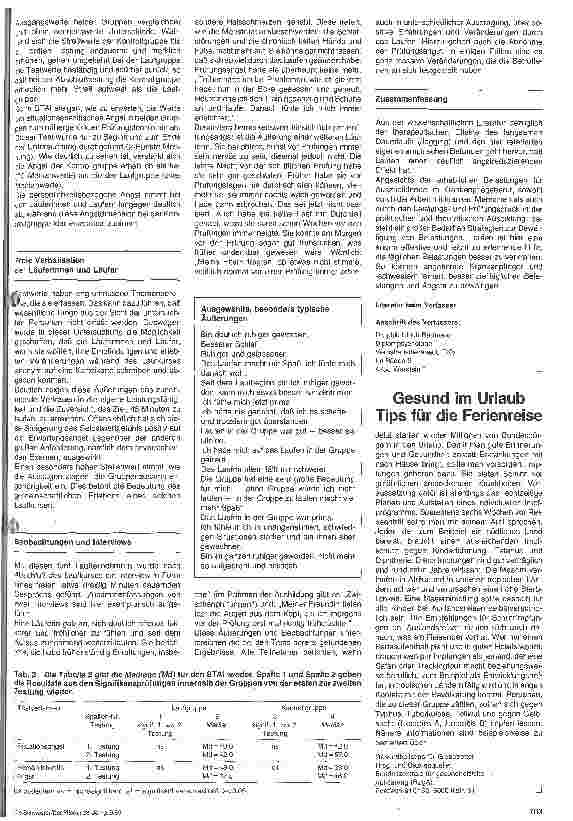 Vorschauseite 2: Laufen - ein Mittel gegen Angst?